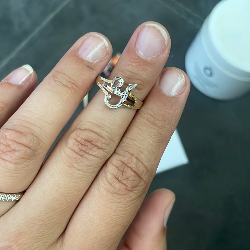 10KT GOLD INITIAL “Y” RING